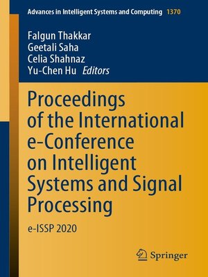 cover image of Proceedings of the International e-Conference on Intelligent Systems and Signal Processing